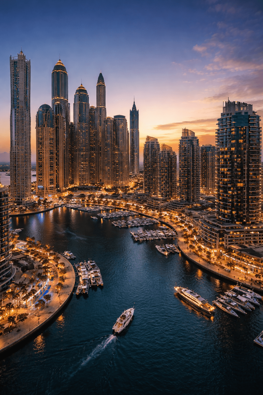 Dubai Marina waterfront apartments